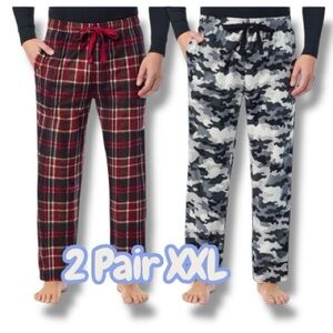 Cozy Fleece Pajama Pants Men's XXL Cuddl Duds Loungewear 2 Pair